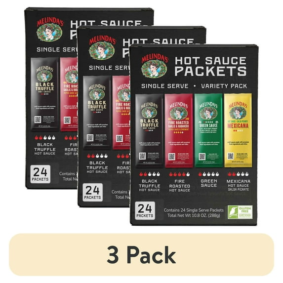 (3 pack) Melinda’s Hot Sauce Packets