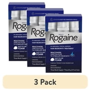 3 pack Mens Rogaine Minoxidil 5% Foam 3x 2.11 oz Bottles