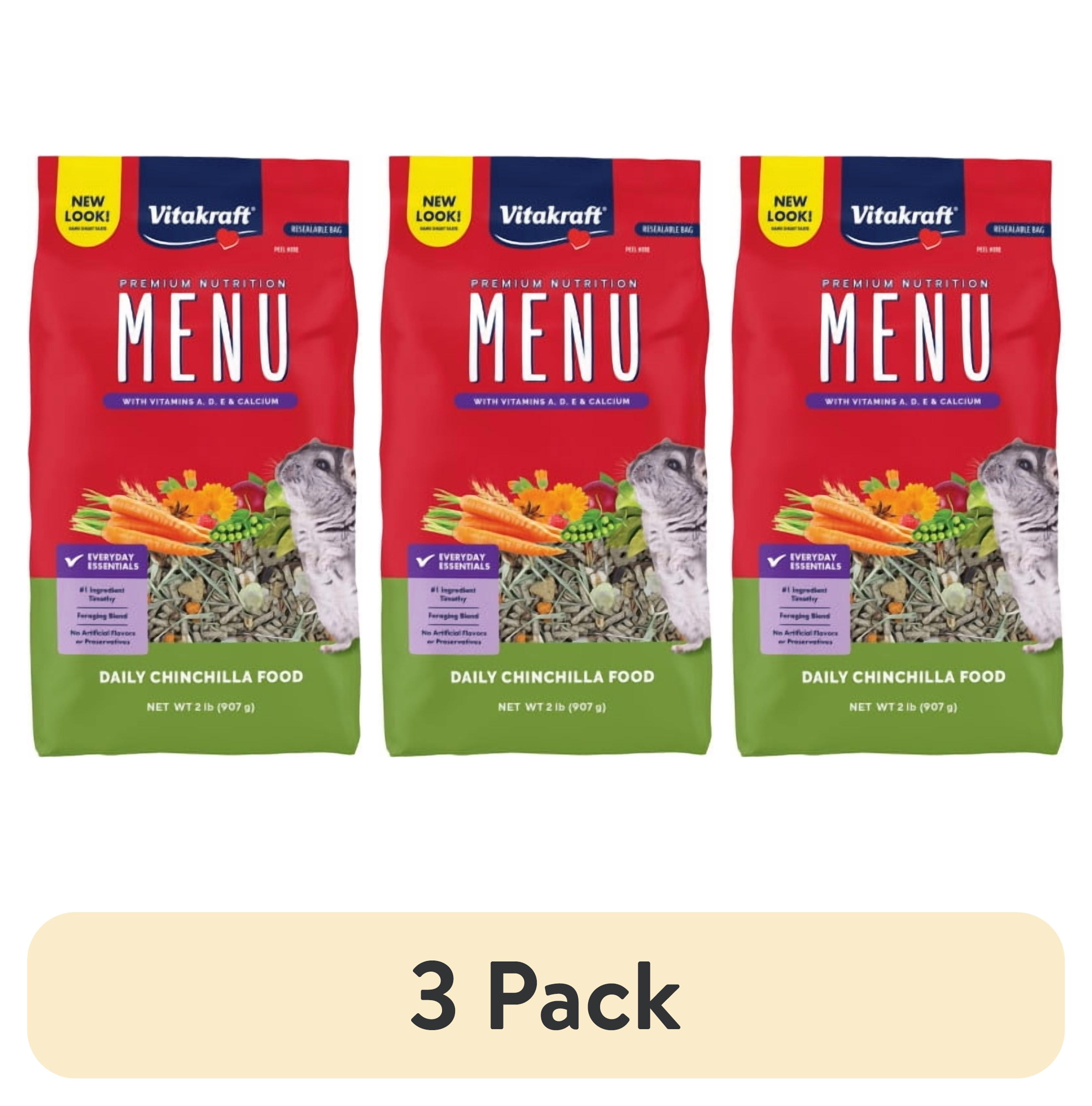 (3 pack) Menu Chinchilla Food with Timothy