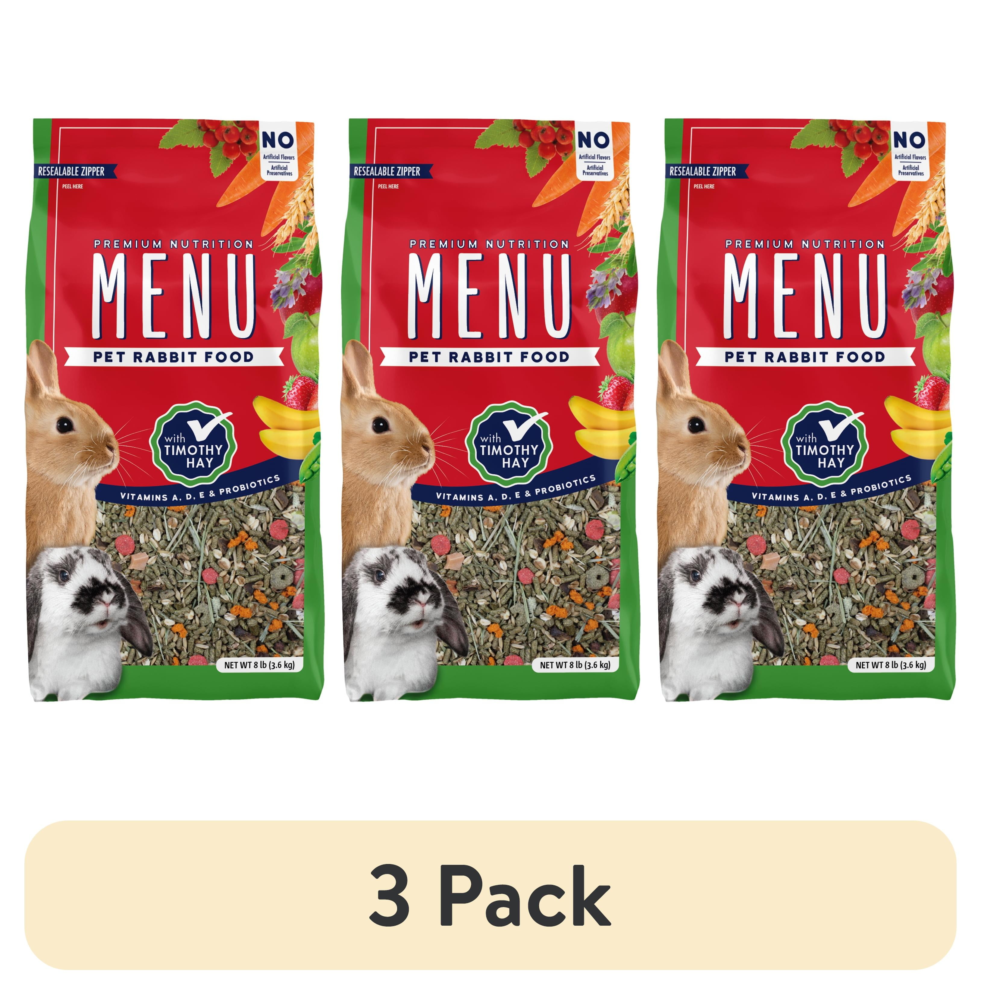 (3 pack) Vitakraft Menu Premium Rabbit Food 8 lb