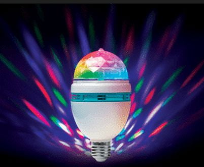 Creative Event Led (3 pack) Merkury Innovations Spinning Party LED Bulb, Sound-Reactive ...