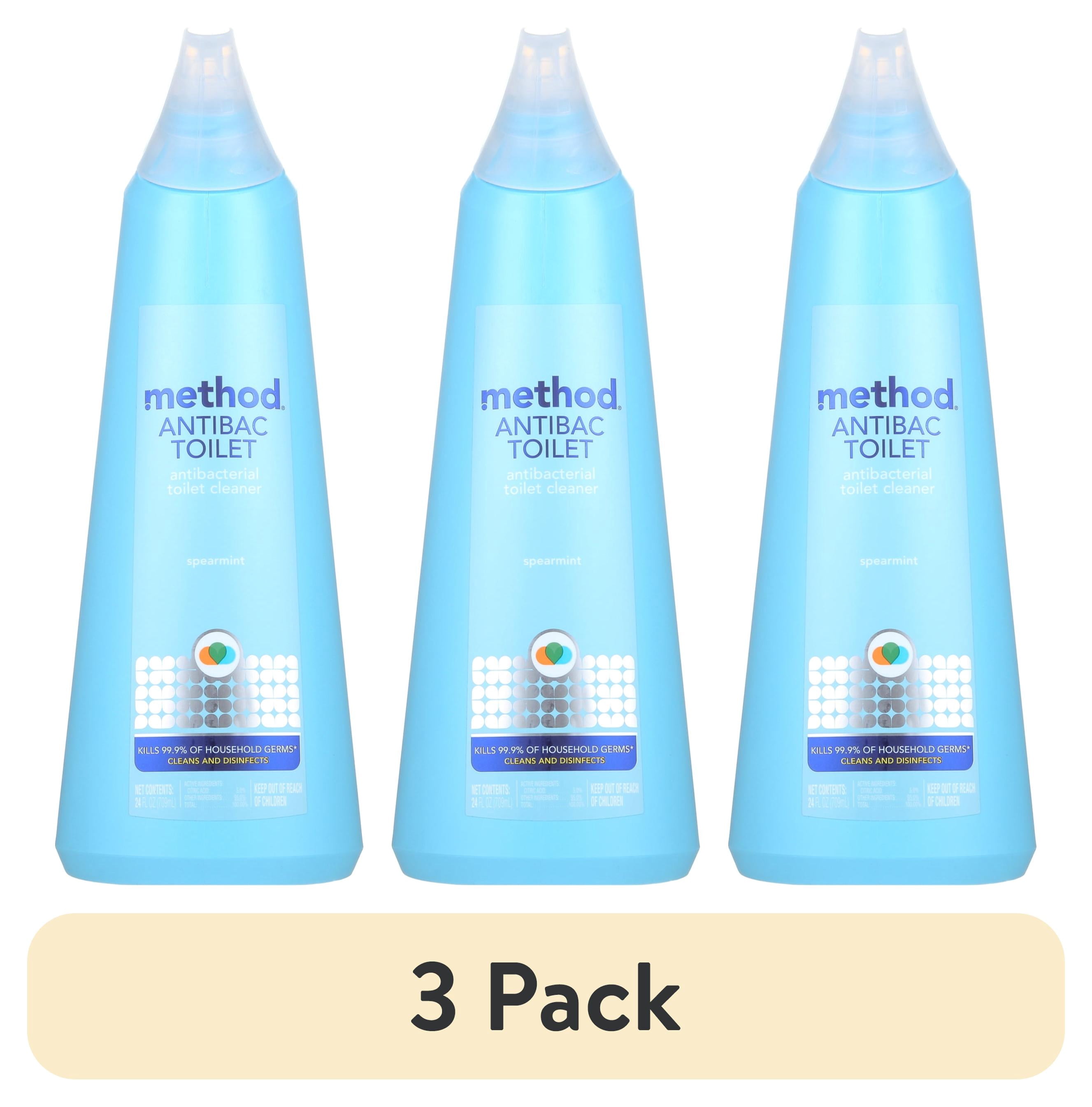 (3 pack) Method Antibacterial Toilet Bowl Cleaner, Spearmint Fragrance, 24 fl oz