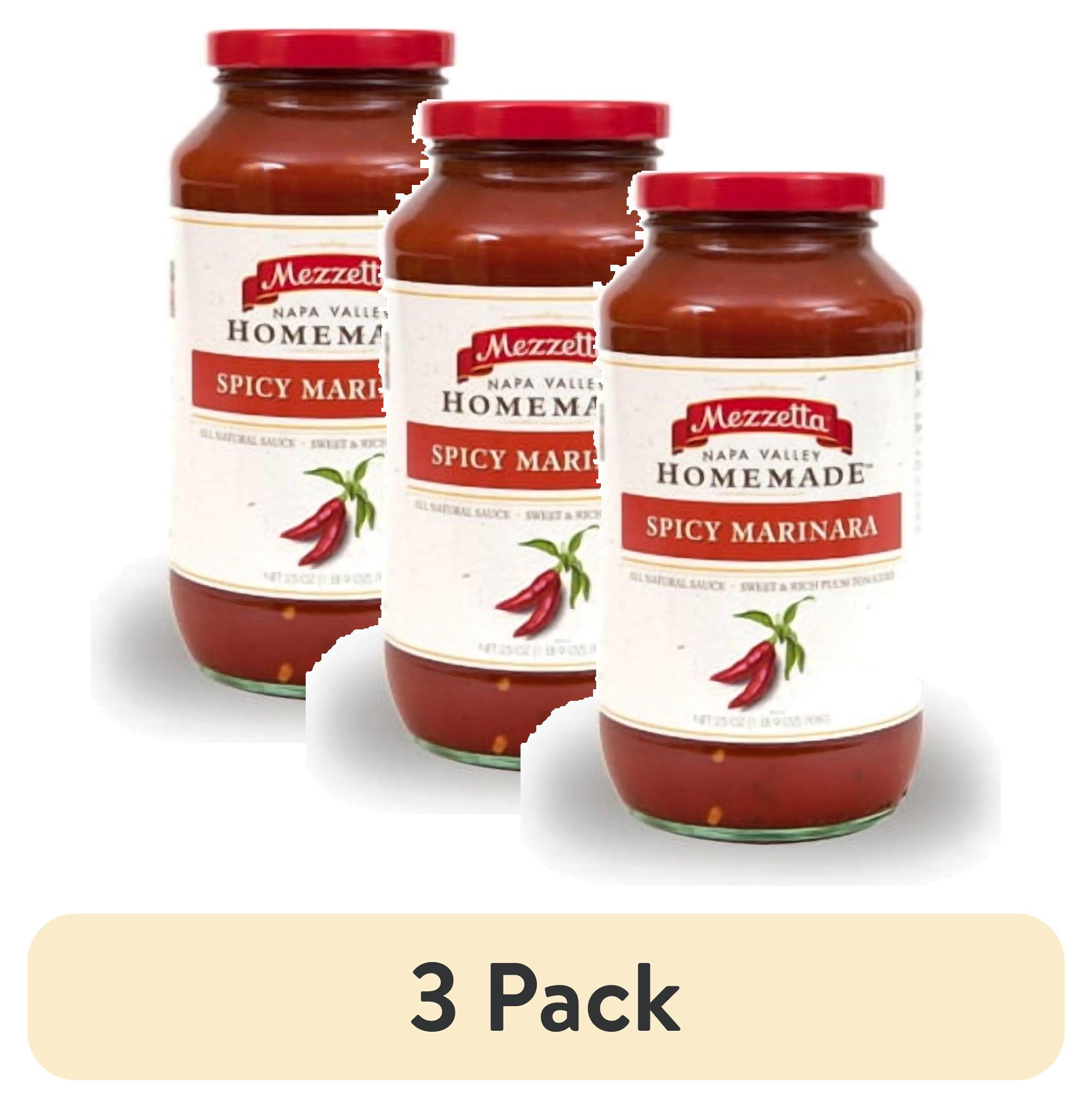 (3 pack) Mezzetta Family Recipes Spicy Marinara 24 fl oz Jar