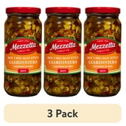(3 pack) Mezzetta Hot Chicago Style Giardiniera Sandwich Mix, 16 fl oz Jar