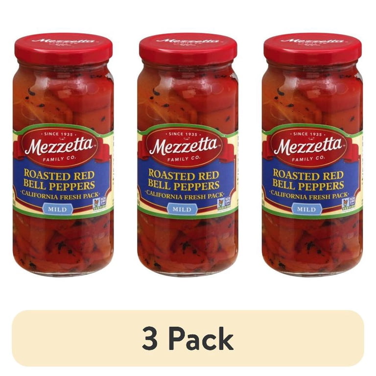 3 pack) Mezzetta Roasted Red Bell Peppers, 16 oz Jar - Walmart.com