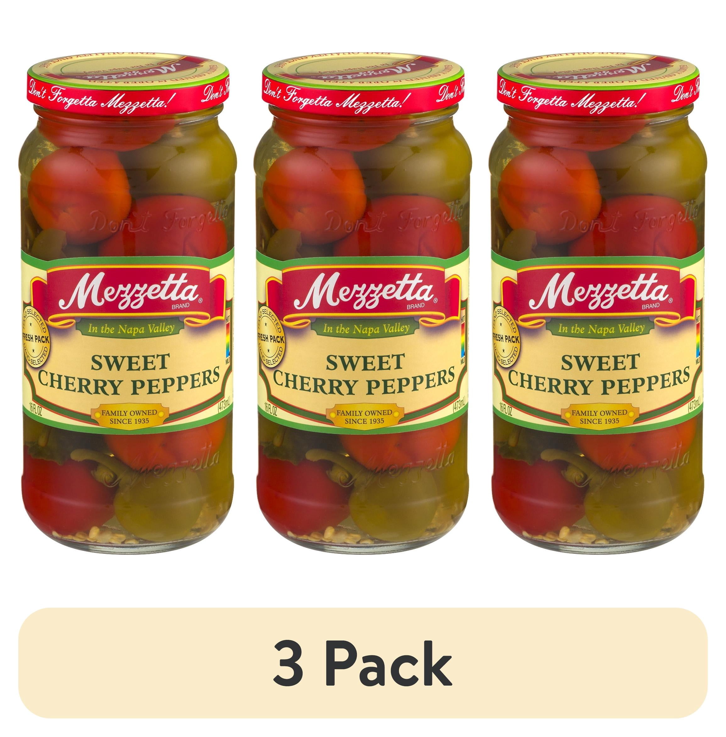 (3 pack) Mezzetta Sweet Cherry Peppers, 16.0 FL OZ
