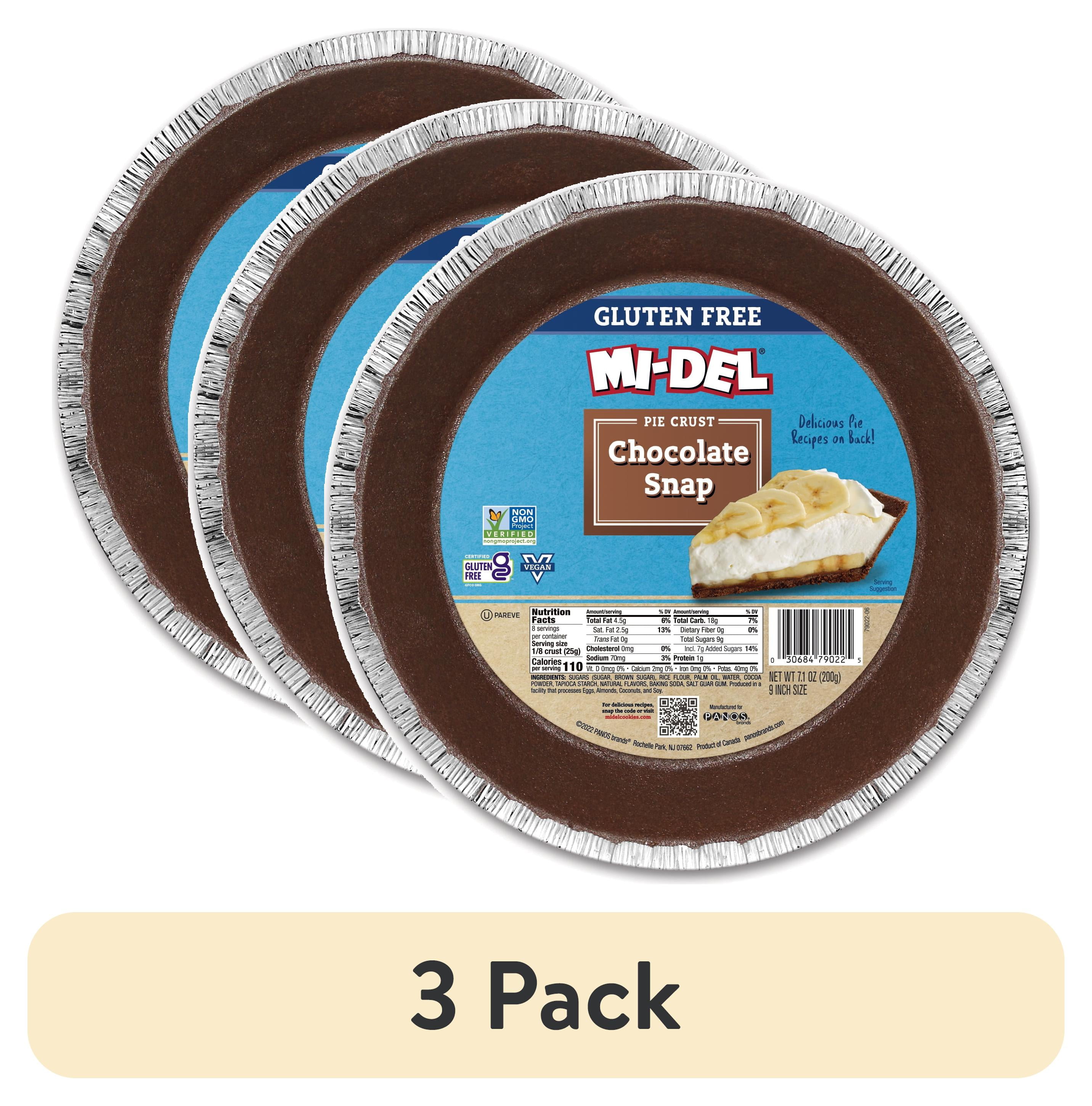 (3 pack) Mi-del Gluten Free Chocolate Snaps Pie Crust 7.1oz