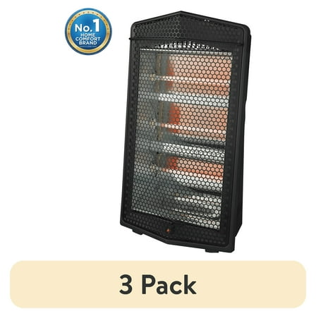 (3 pack) Midea 1500W Quartz Electric Space Heater, MSH20Q3ABBV, Black, New