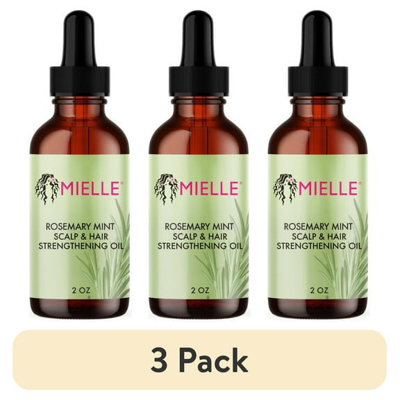 (3 pack) Mielle Strengthening Scalp & Hair Oil, Rosemary Mint, 2 oz