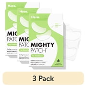 (3 pack) Hero Cosmetics Mighty Patch for Tired Eyes, Cooling Hydrogel Eye Patch, 6 Count