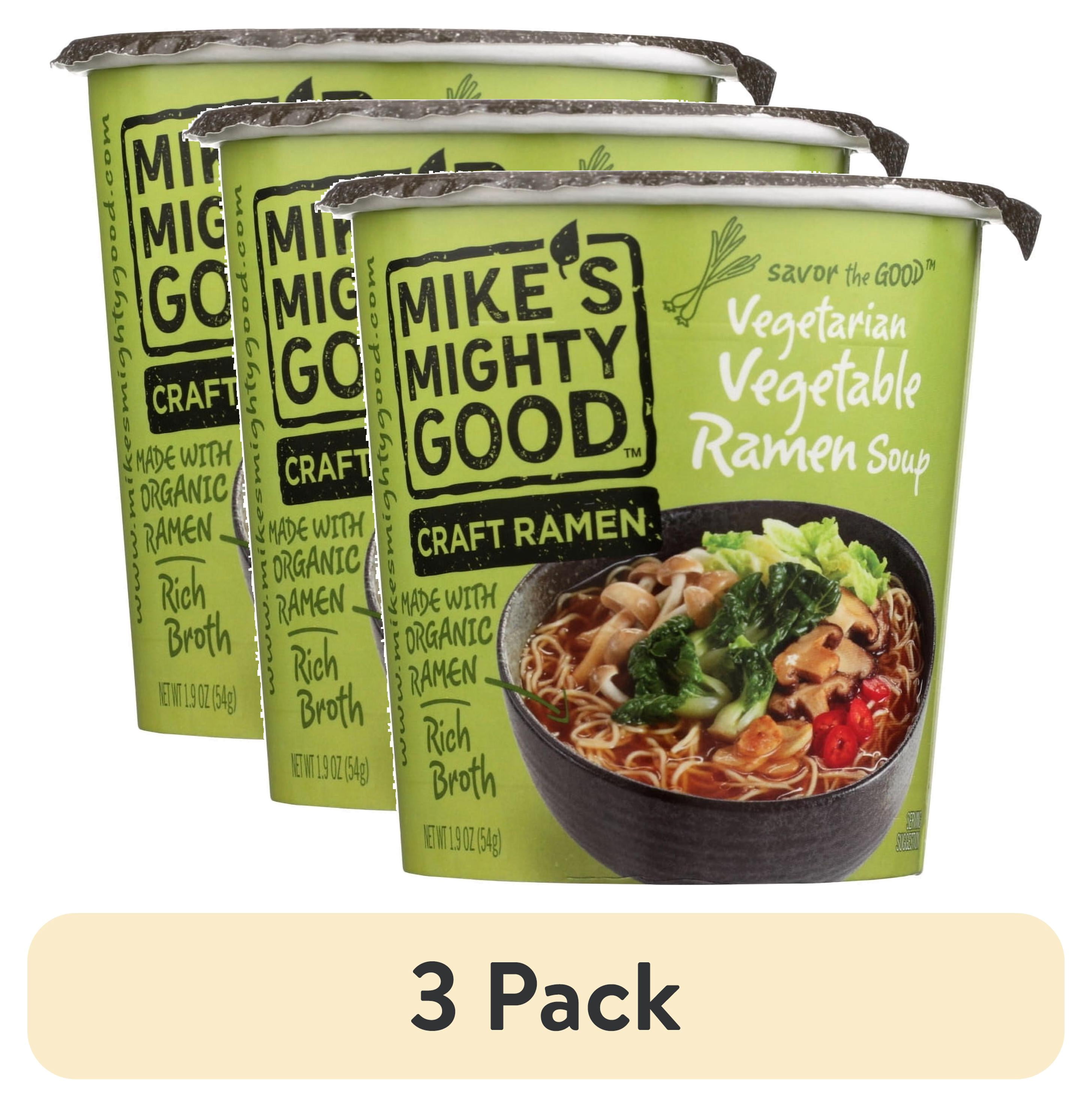 Mighty Mike's Ramon (3 pack) Mike'S Mighty Good Vegetarian Vegetable Ramen Soup, 1.9 Oz ...