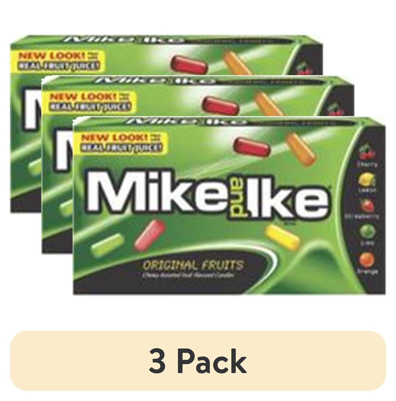 (3 pack) Mike and Ike Original Fruits Chewy Candy, 5 Ounce Theater Box ...