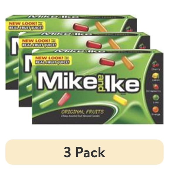 (3 pack) Mike and Ike Original Fruits Chewy Candy, 5 Ounce Theater Box, 1 Count