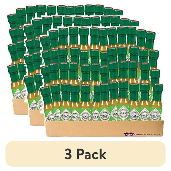 (3 pack) Miniature Bottles of Jalapeno Sauce   | 1/8 Fl Oz Mini Glass Bottles | 24 Count