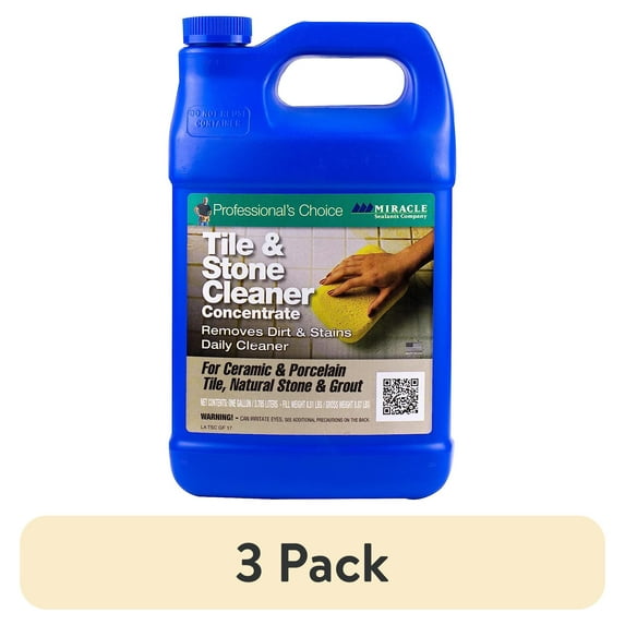 (3 pack) Miracle Sealants TSC4GAL Tile & Stone Cleaner Concentrate, Gallon