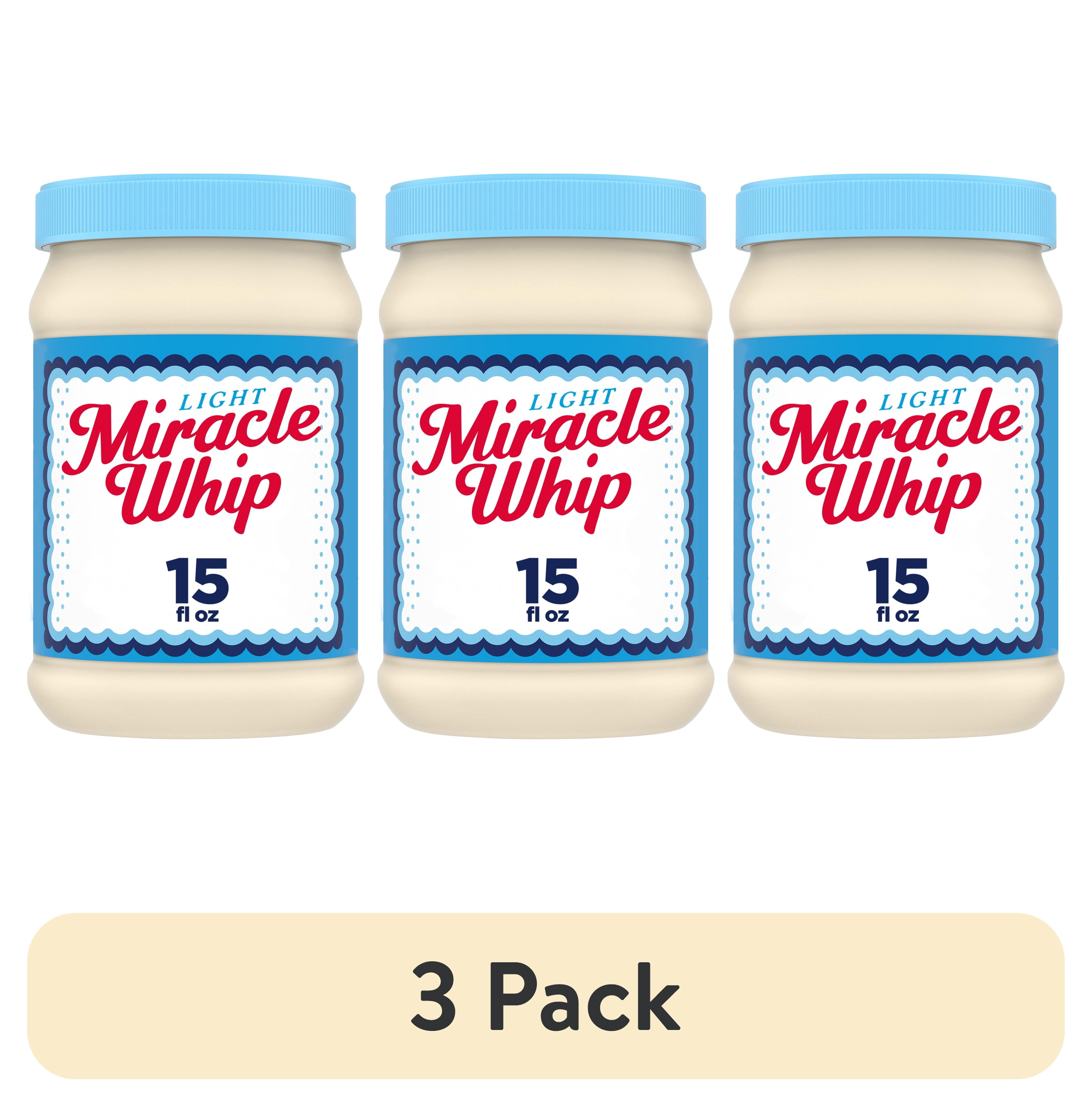 (3 pack) Miracle Whip Light Mayo-like Dressing Jar, 15 fl oz