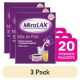 thumbnail interactive-video image 1 of (3 pack) MiraLAX Mix-In Powder Laxative for Gentle Constipation Relief, Stool Softener 17 g, 20 Single Doses, 1 of 11