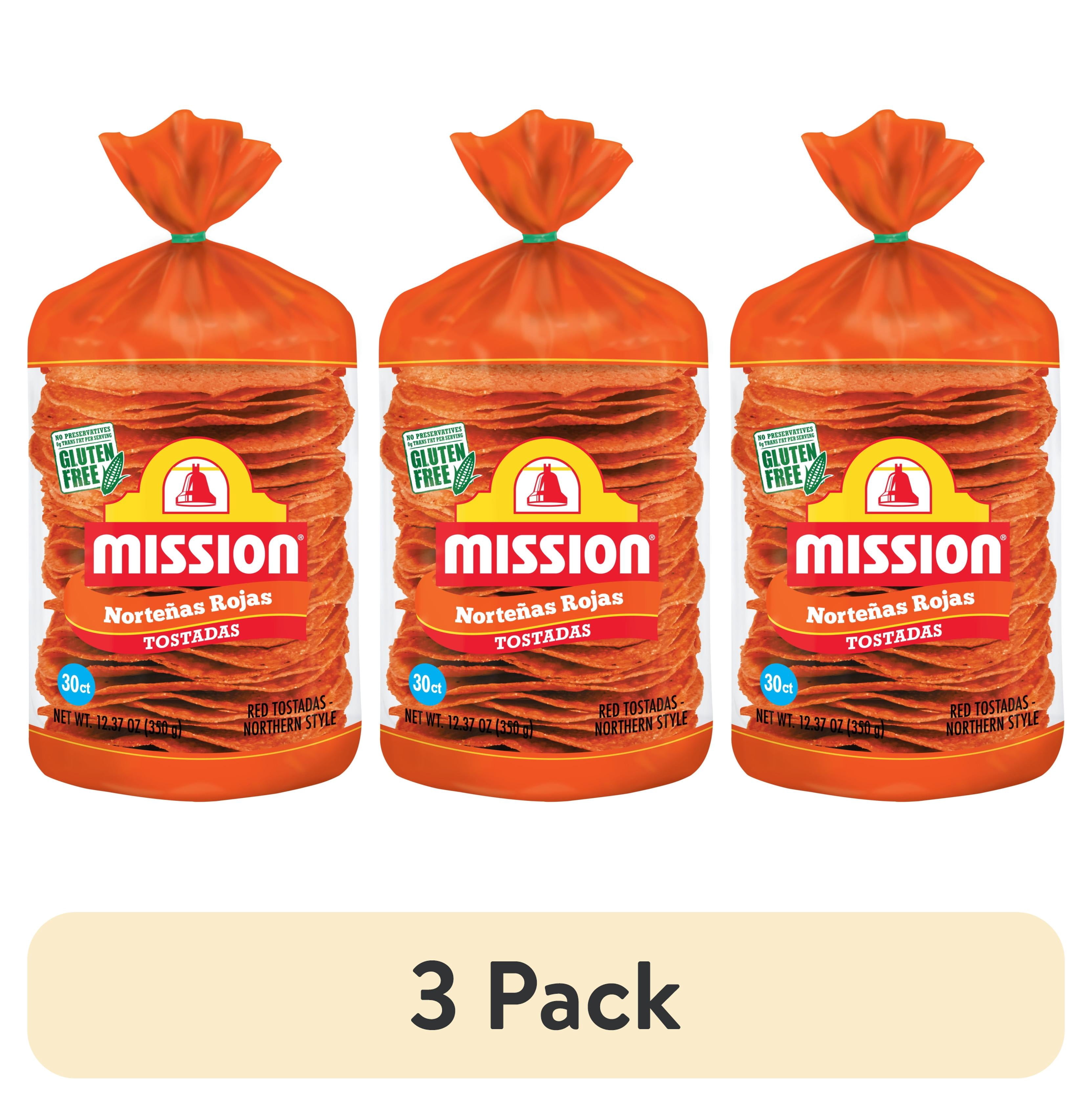 (3 pack) Mission Tostadas Norteñas Rojas, 30 Count