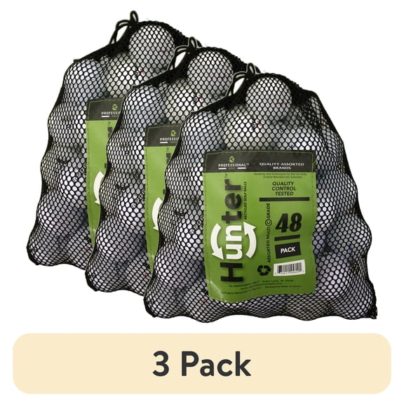 (3 pack) Mixed Golf Ball Brands Mint / 5A / AAAAA Quality - 48 Pack - White
