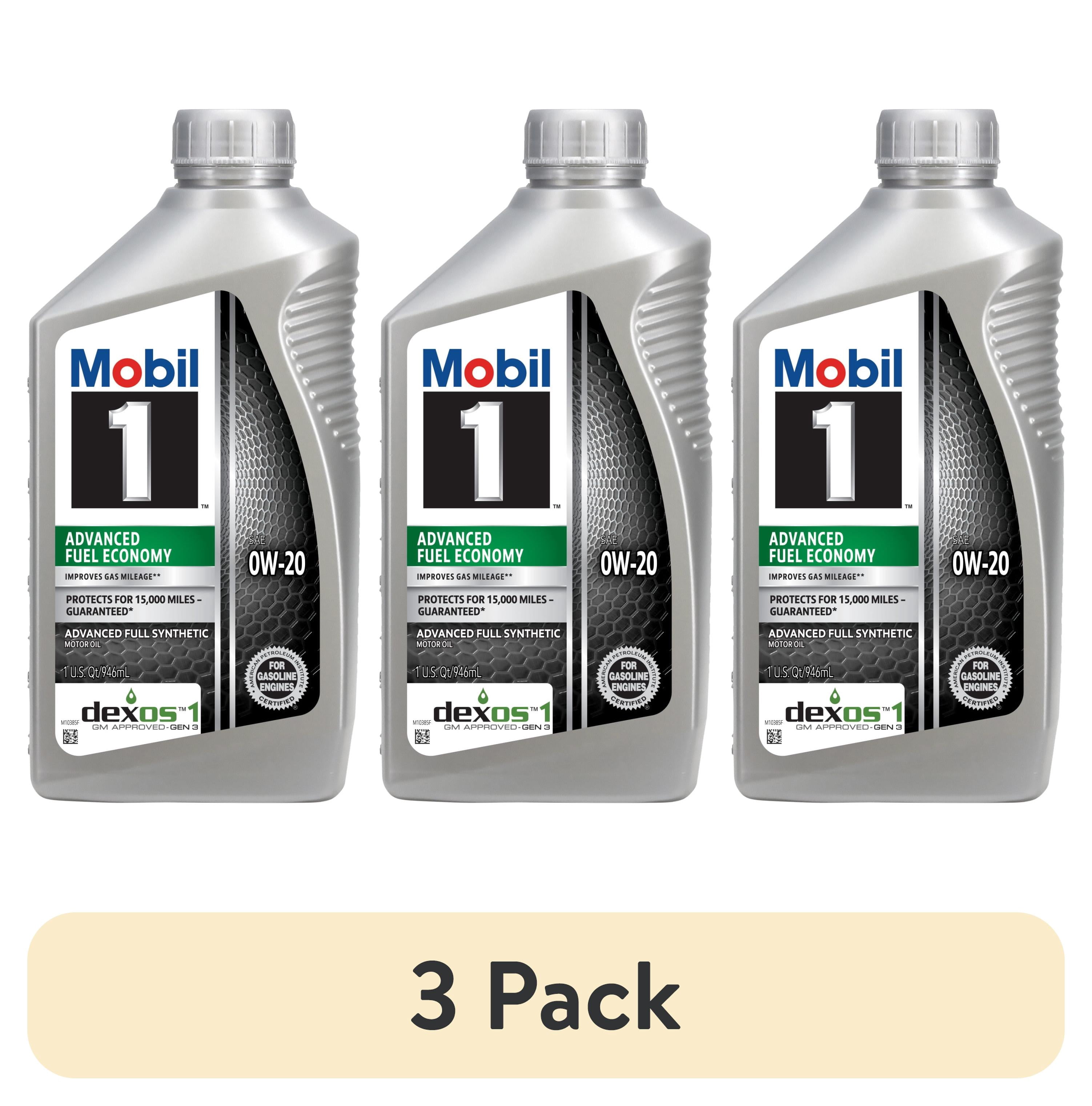 Mobil 1 Advanced Fuel Economy Full Synthetic Motor Oil, 0W-20, 1