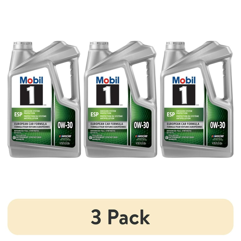 Mobil 1 0W-30 エンジンオイル 10缶セット 3 pack) Mobil 1 ESP Full Synthetic Motor Oil 0W-30, 5 Quart