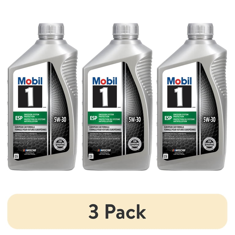 Mobil 1 ESP 5W-30 エンジンオイル 4L 3缶セット 3 pack) Mobil 1 ESP Full Synthetic Motor Oil 5W-30, 1 Quart