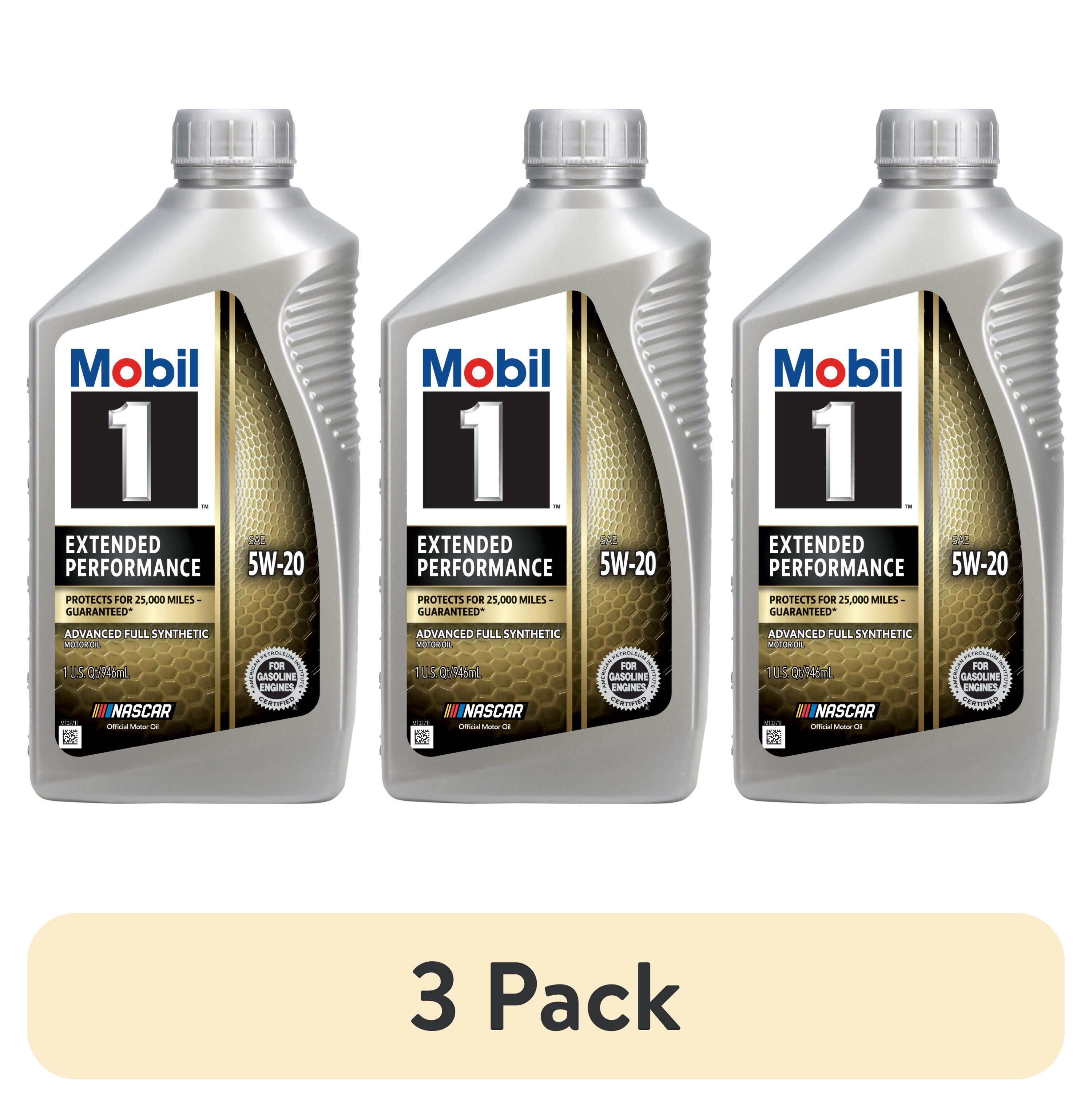 (3 pack) Mobil 1 Extended Performance Full Synthetic Motor Oil 5W-20, 1 Quart
