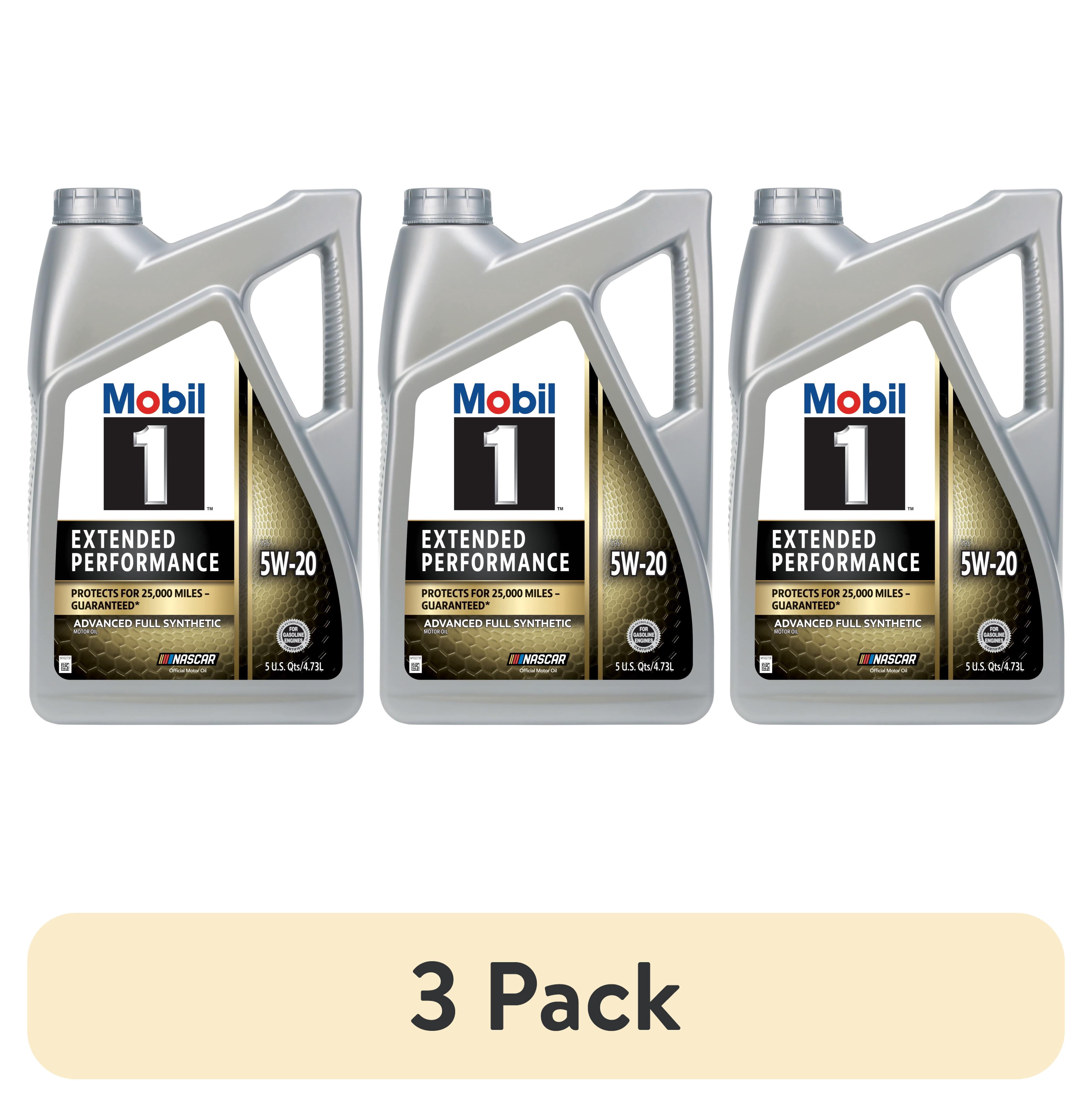 (3 pack) Mobil 1 Extended Performance Full Synthetic Motor Oil 5W-20, 5 Quart