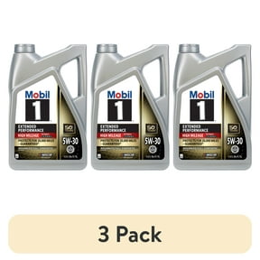 (3 pack) Mobil 1 Extended Performance High Mileage Full Synthetic Motor Oil 5W-30, 5 Quart