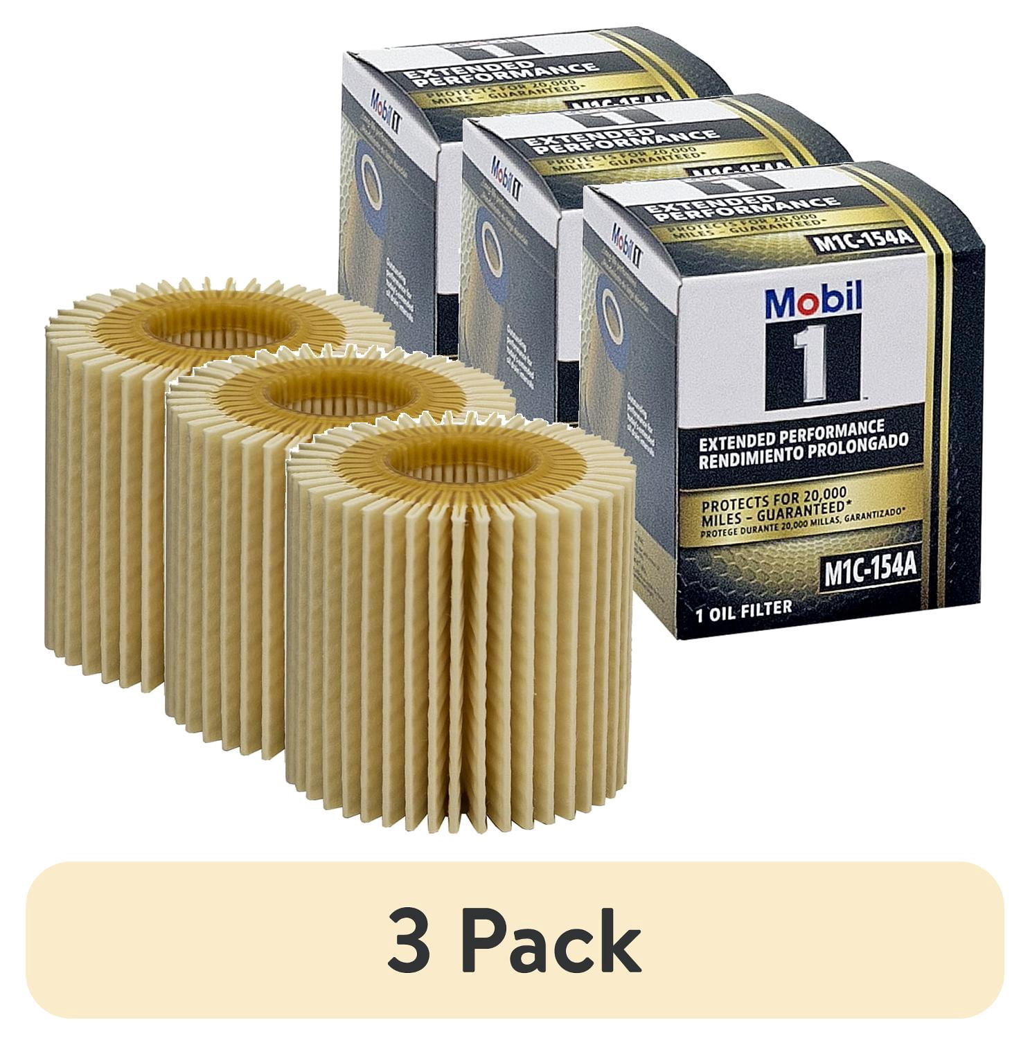(3 pack) Mobil 1 Extended Performance M1C-154A Oil Filter Fits select: 2009-2018 TOYOTA COROLLA, 2010-2019 TOYOTA PRIUS