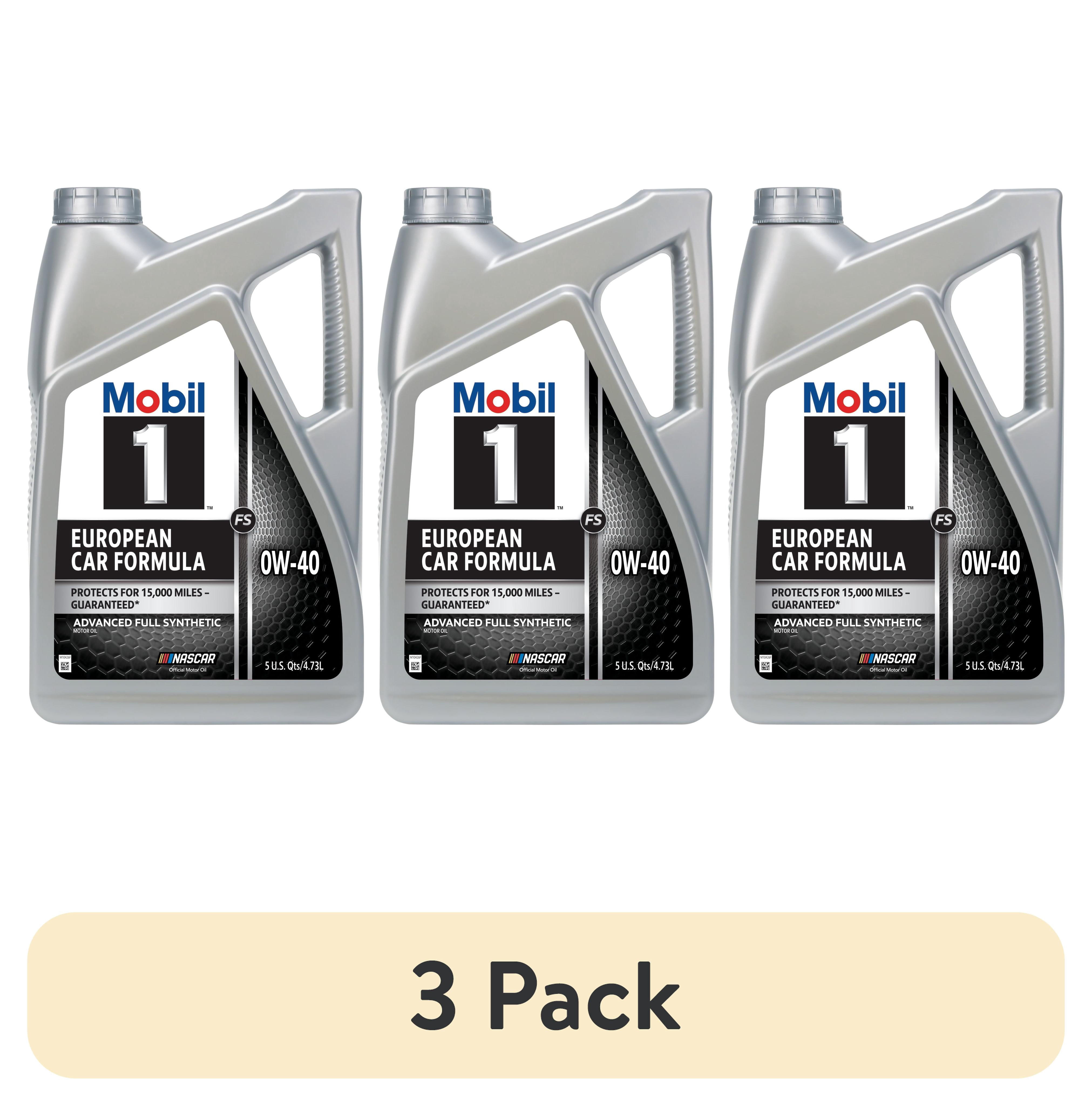 3 pack) Mobil 1 FS European Car Formula Full Synthetic Motor Oil