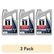 3 pack Mobil 1 High Mileage Full Synthetic Motor Oil 0W-20, 5 Quart