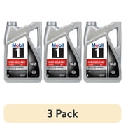 3 pack Mobil 1 High Mileage Full Synthetic Motor Oil 5W-20, 5 Quart