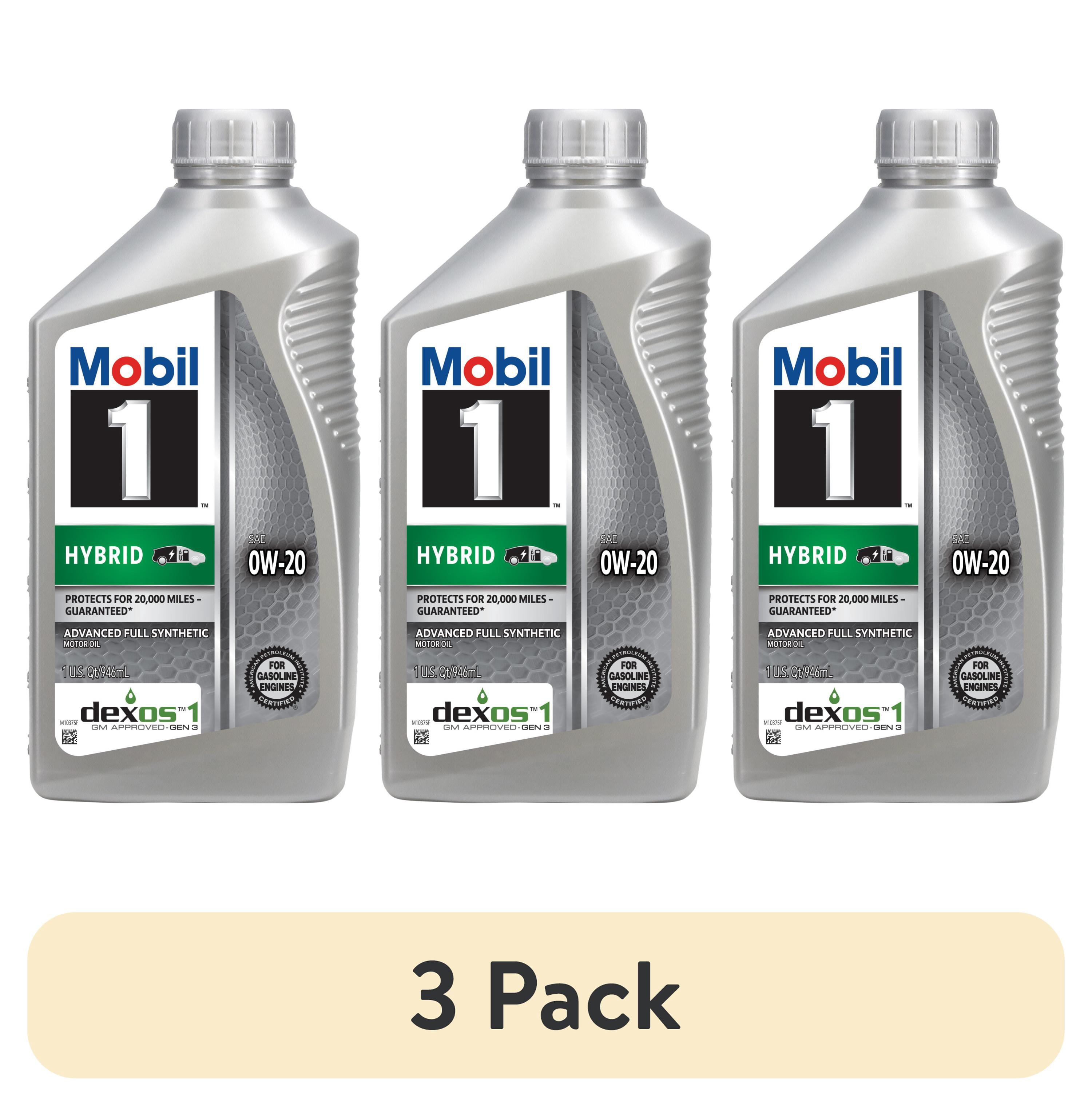 3 pack) Mobil 1 Hybrid 0W-20 Advanced Full Synthetic Motor Oil, 1