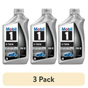 3 pack Mobil 1 V-Twin Full Synthetic Motorcycle Oil 20W-50, 1 Quart