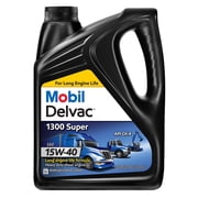 3 pack Mobil Delvac 1300 Super Heavy Duty Premium Synthetic Blend Diesel Engine Oil 15W-40, 1 Gallon