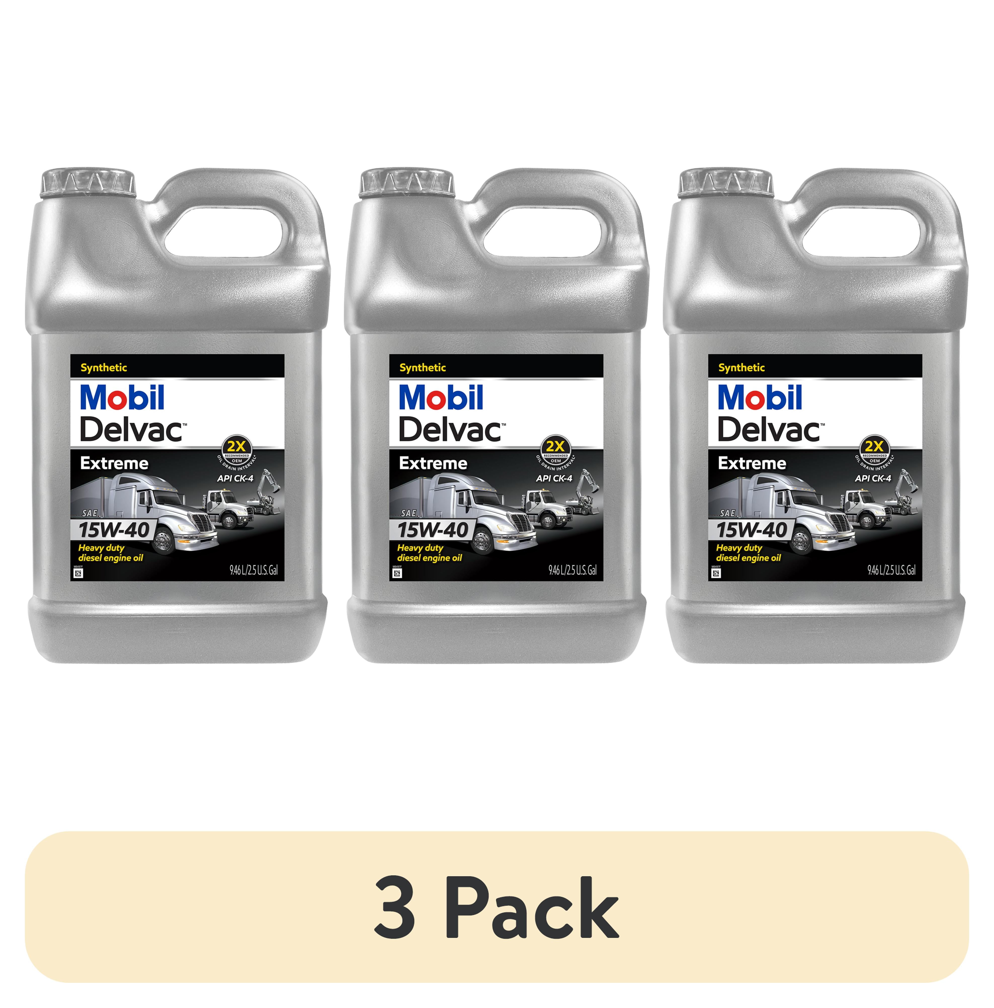 3 pack) Mobil Delvac Extreme Heavy Duty Full Synthetic Diesel