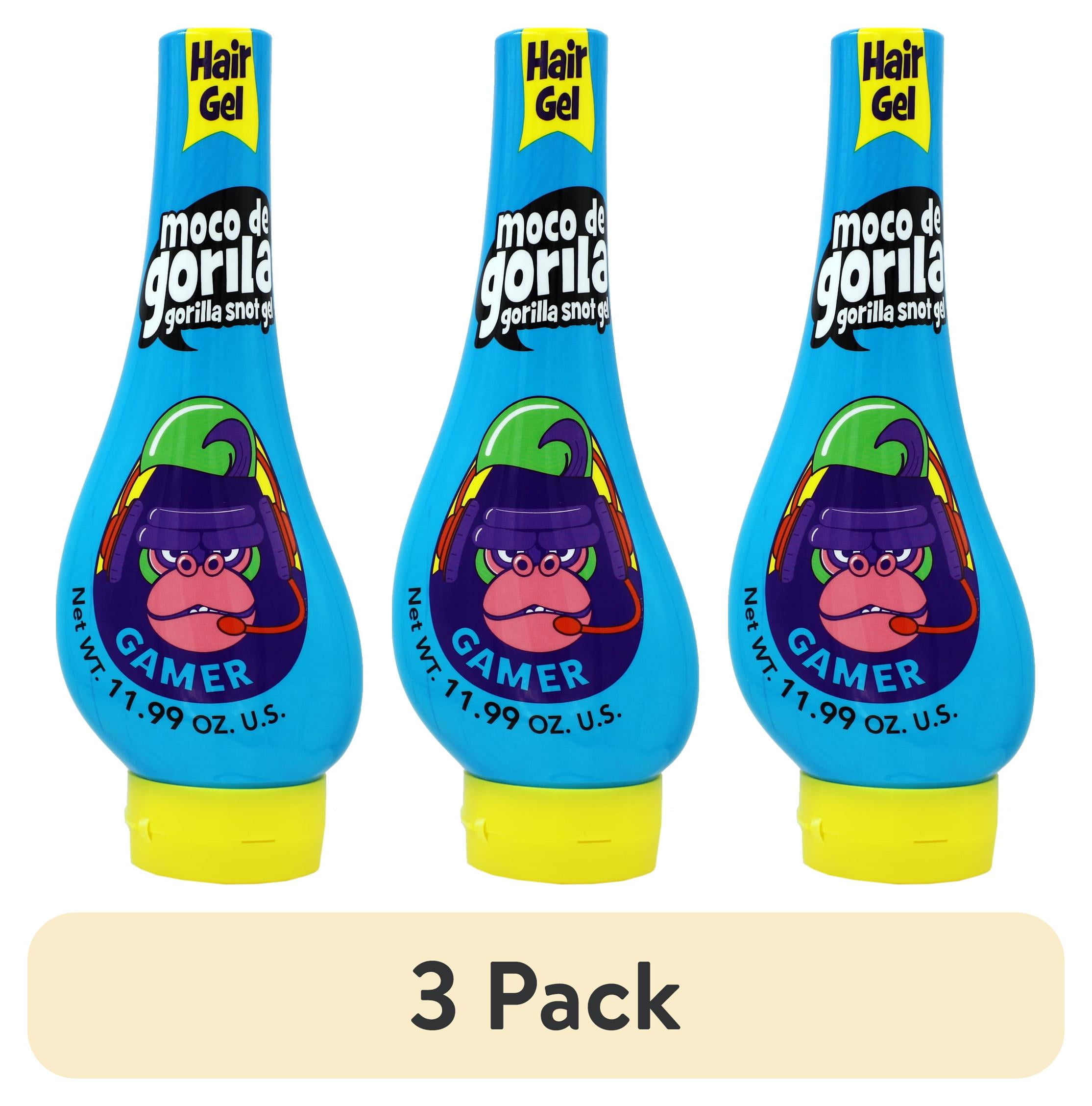 3 pack) Moco de Gorila Gamer Hair Gel, Nourishing, Long