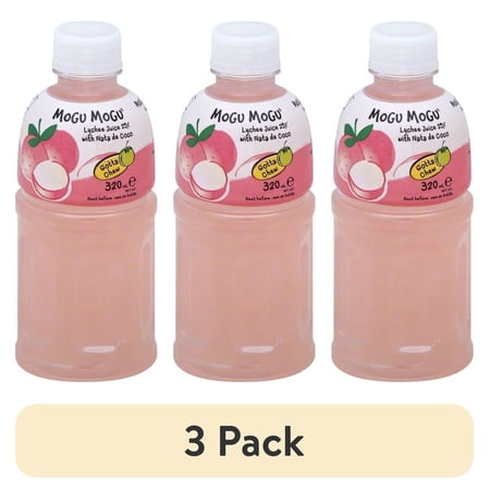 (3 pack) Mogu Mogu Lychee Juice, 10.82 fl oz