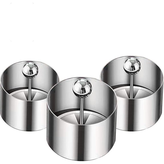 3 pack Mold Rice Ball Maker: Stainless Steel Sushi Mold with Press Set Round Lunch Maker for Kids Lunch Bento and Home Use