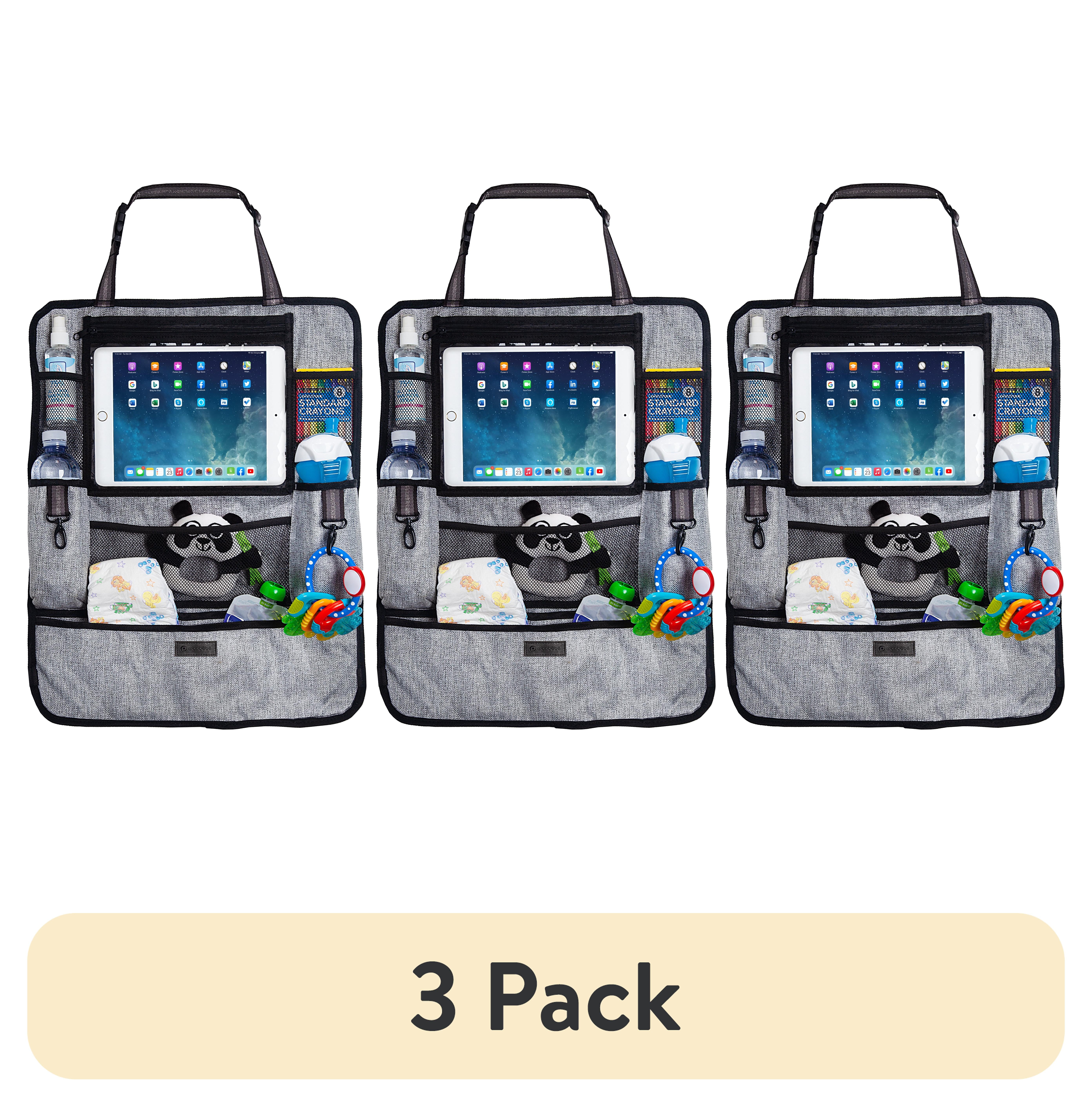 (3 pack) Monbebe Passenger Vehicle Backseat Organizer, Soho