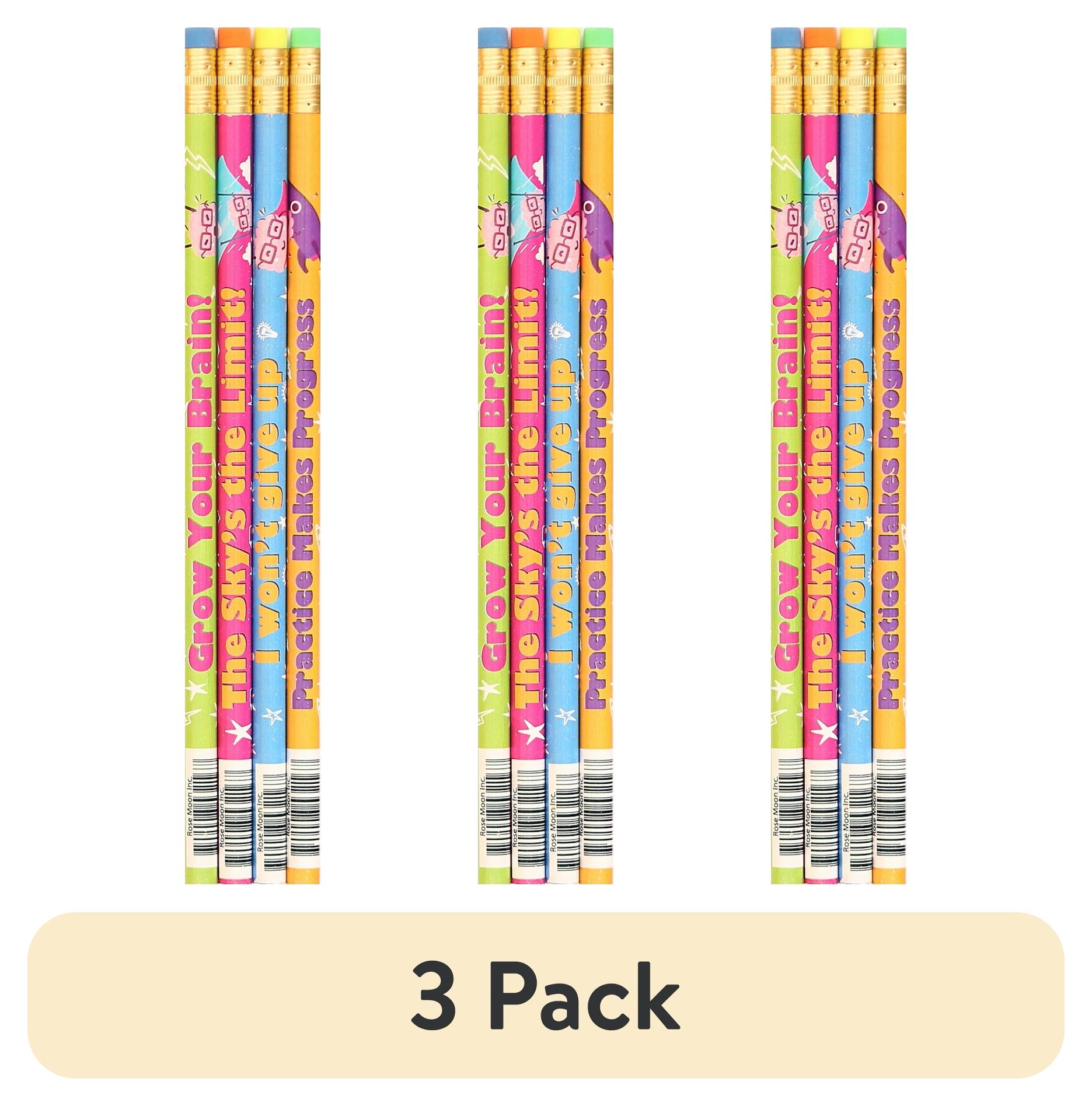 (3 pack) Moon Products Growth Mindset Pencil Assortment, 12 per Pack ...