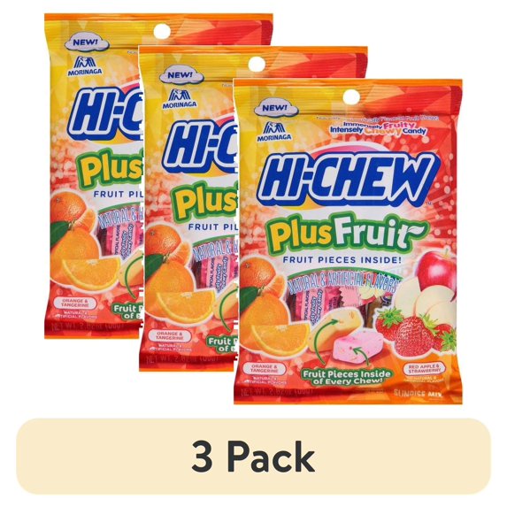 (3 pack) Morinaga Hi-Chew Fruity Chewy Candy -Plus Fruit 2.82oz/80g