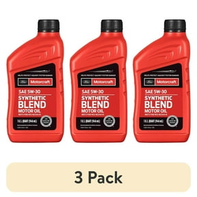 (3 pack) Motorcraft 5W30 Motor Oil, 1 qt
