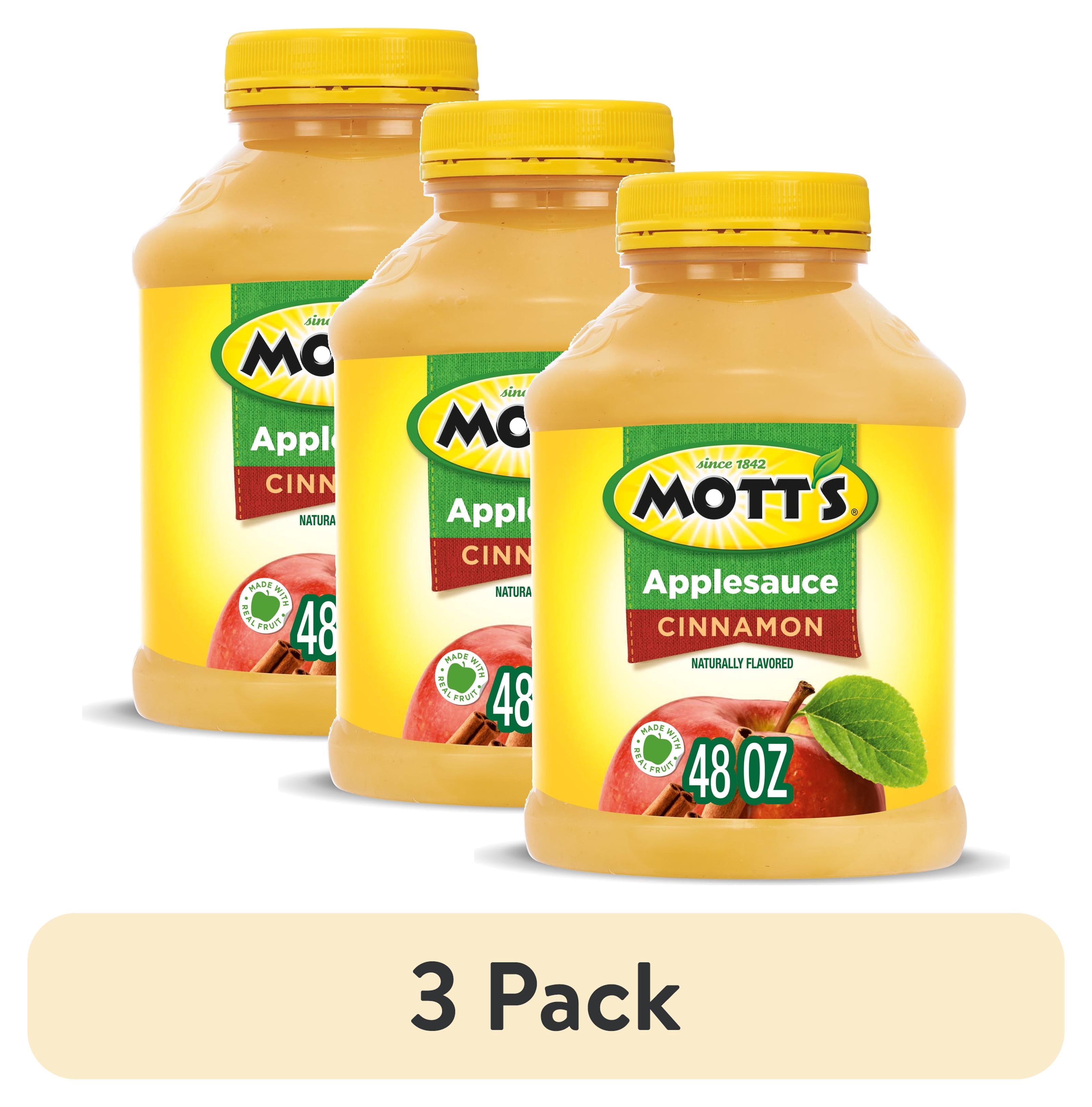 (3 pack) Mott's Cinnamon Applesauce, 48 Ounce, Jar