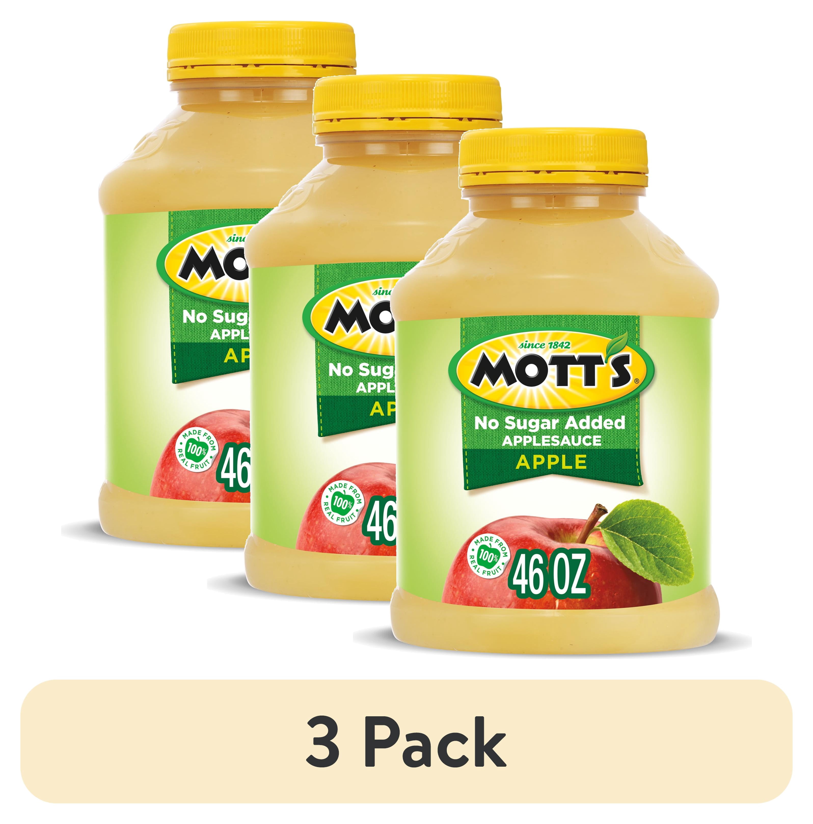 (3 pack) Mott's No Sugar Added Applesauce, 46 Ounce, Jar