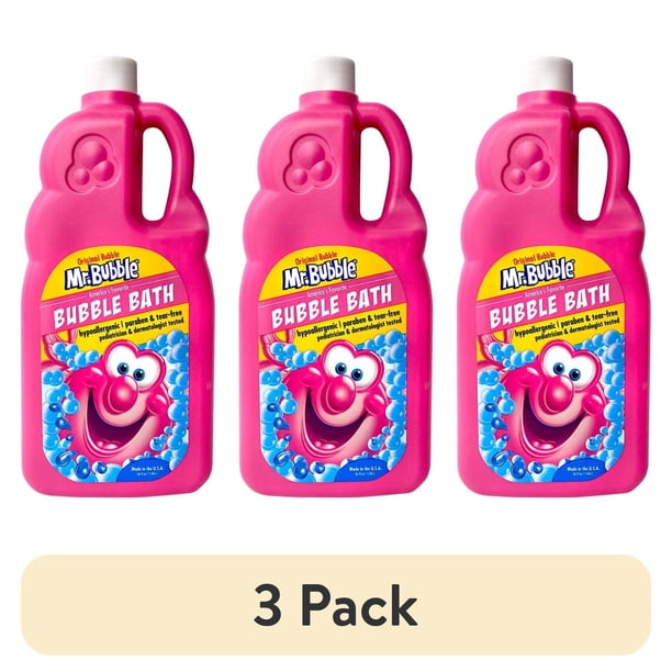 3 pack) Mr. Bubble Original Bubble Bath, Dye-Free, Hypoallergenic