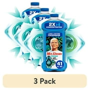 (3 pack) Mr. Clean 2X Concentrated Multi Surface, All Purpose Cleaner, Unstopables Fresh Scent, 41 fl oz