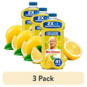 (3 pack) Mr. Clean 2X Concentrated Floor Cleaner, All Purpose Cleaner, Mop Soap, Lemon, 41 fl oz