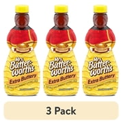 (3 pack) Mrs. Butterworth's Extra Buttery Pancake Syrup, 24 fl. oz.